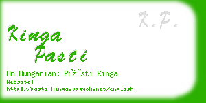 kinga pasti business card